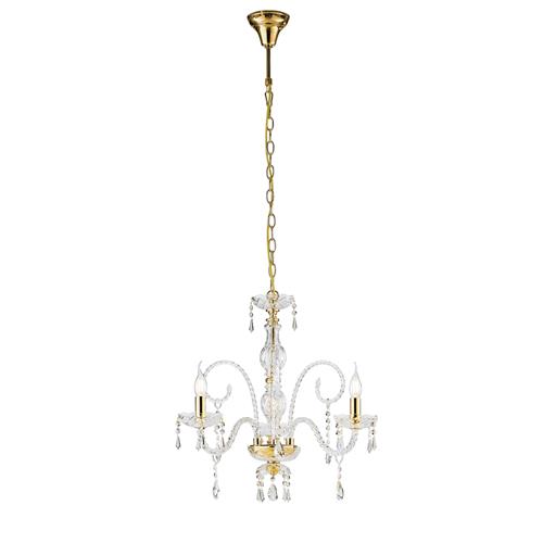 LAMPADARIO MONALISA ORO 3XE14 53X145CM