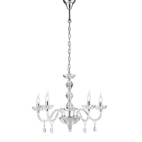 LAMPADARIO RIFLESSO CROMO 5XE14 70X190CM