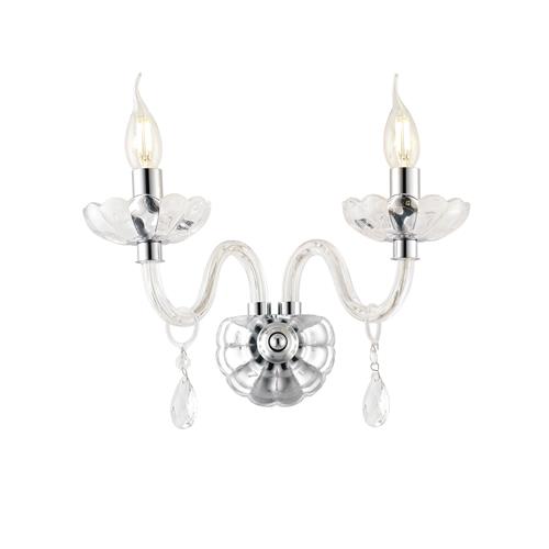 APPLIQUE RIFLESSO CROMO 2XE14 40X18X35CM