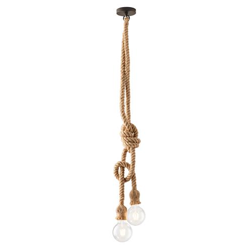 SOSPENSIONE ROPE CANAPA 2XE27 150CM
