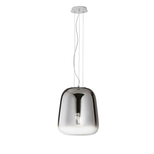 SOSPENSIONE SMOKE CROMO LED 1XE27 34X150