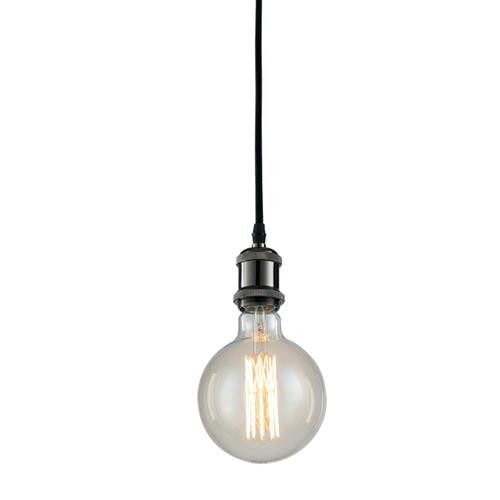 SOSPENSIONE VINTAGE NERA 1XE27 126CM