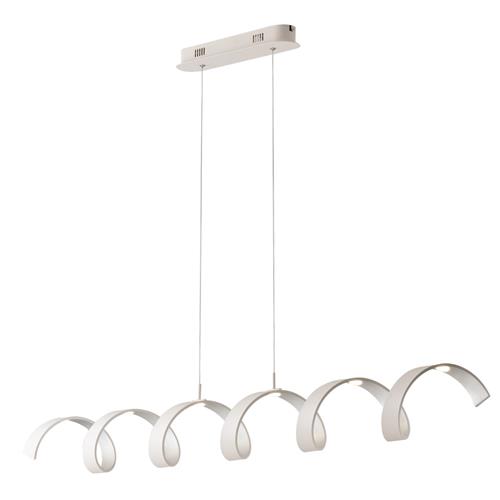 SOSPENSIONE LED HELIX BIANCA E ARGENTO 3