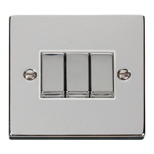 VPCHROME 10A 3-GANG