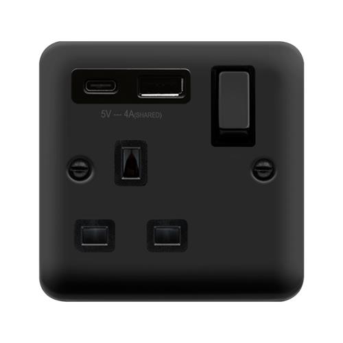 13A 1G A&C USB MB BK