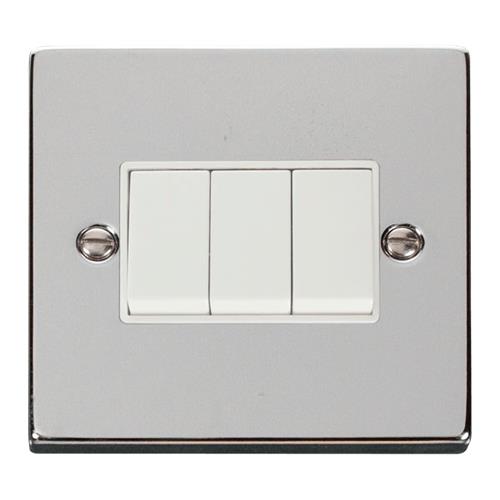 VPCHROME 10A 3-GANG