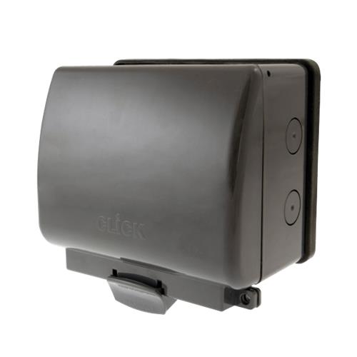 2 Gang IP66 Weatherproof Enclosure - Gre