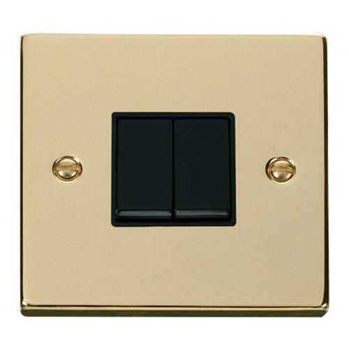 VPBRASS 10A 2-GANG 2