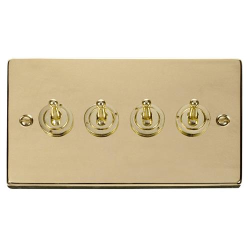 VPBRASS 10AX 4-GANG