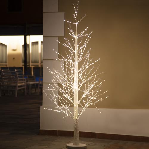 White Micro Pine Tree H190cm, 900 WARM W