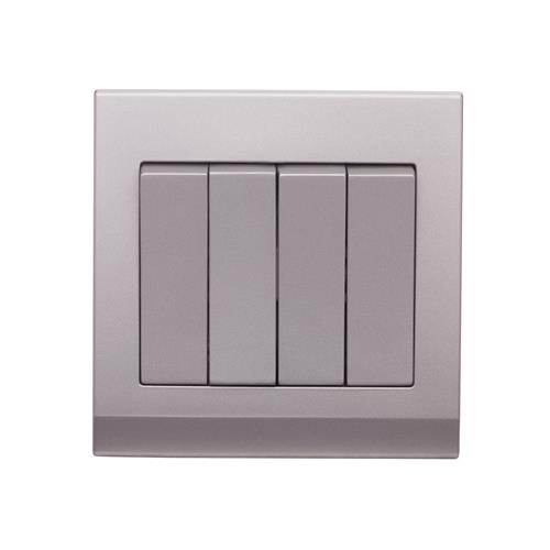 Simplicity Light Switch 4 Gang 2 Way Mid