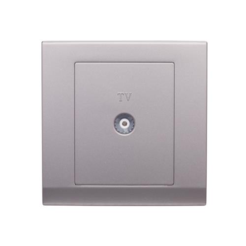 Simplicity Coaxial TV Socket  Mid Grey