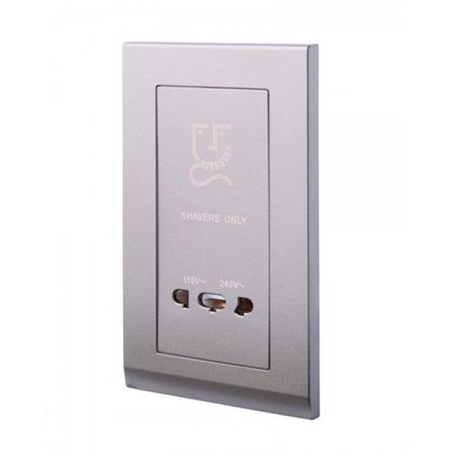 Simplicity Shaver Outlet 20W Mid Grey