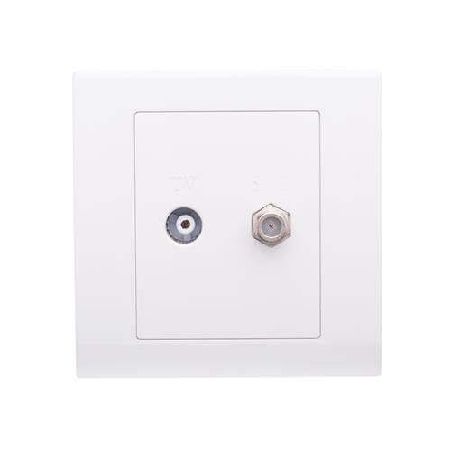 Simplicity Coaxial TV + Satellite Socket