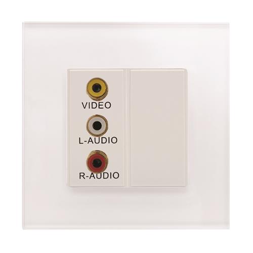 Crystal PG Audio/Video Socket White