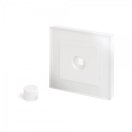 Crystal PG 1 Gang LED Dimmer Plate White