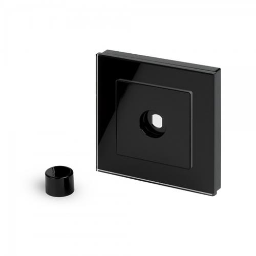 Crystal PG 1 Gang LED Dimmer Plate Black