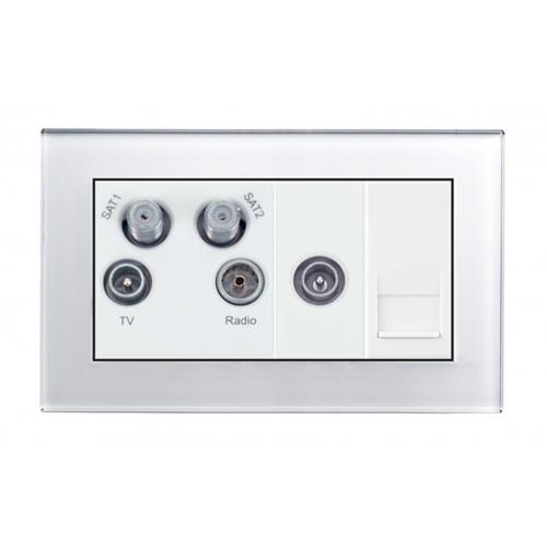 Crystal PG Media Socket White