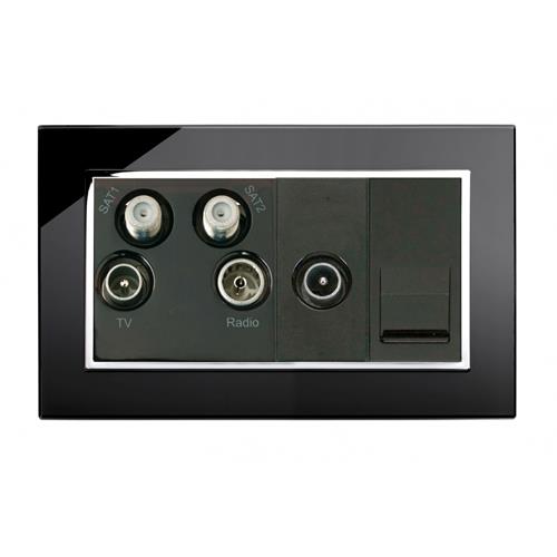 Crystal CT Media Socket Black