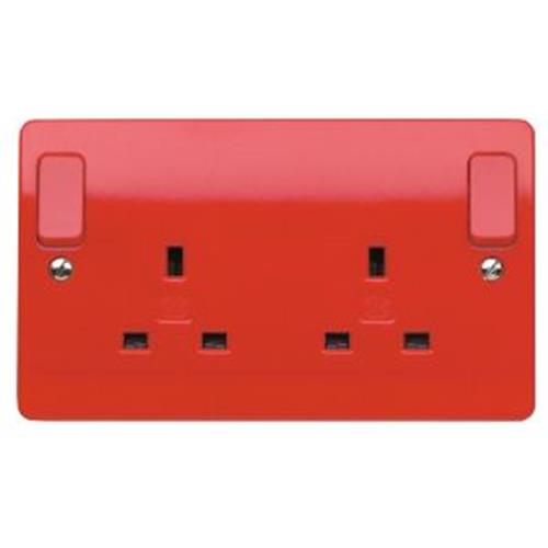 RED OUT BOARD DUAL EARTH 13A 2G SKT DP