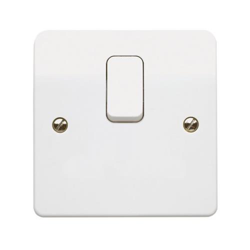 WHT 1G DP SWITCH W/NEON MK LOGIC WHT RKR