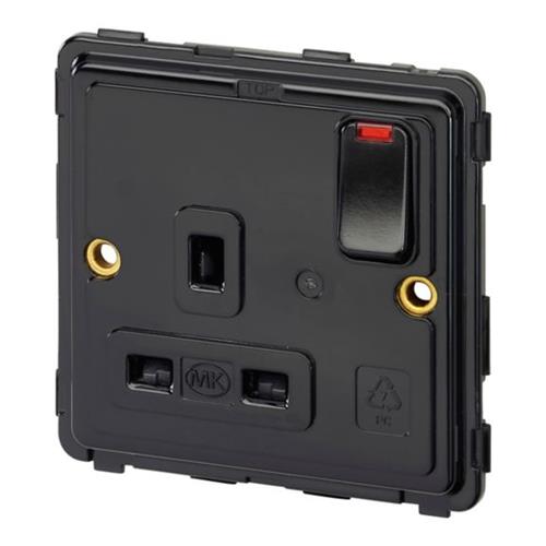 1 GANG 13A DP DUAL EARTH SW SKT W/NEON