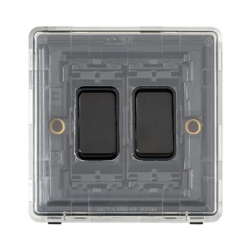 Dimensions Switch 2 Gang SP 2 Way 10A 86