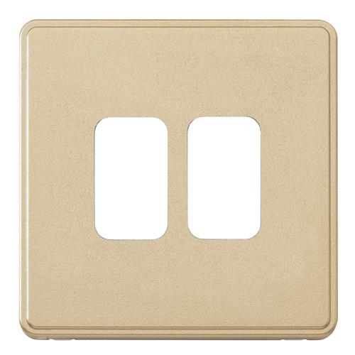 2G SWITCH/2 MOD GRID FRONTPLATE