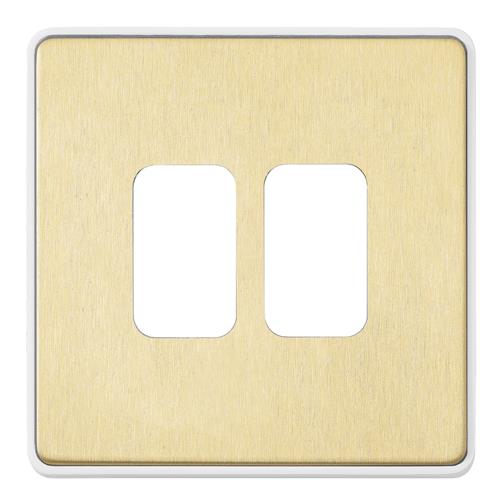 2G SWITCH/2 MOD GRID FRONTPLATE