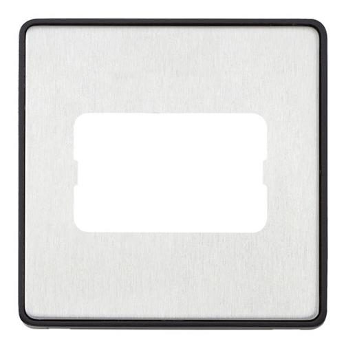 DIM F/PL 1G 10A 3PL SWT BLK TRM BRSH S/S