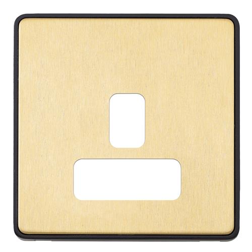 1G 13A DUAL EARTH SOCKET FRONTPLATE