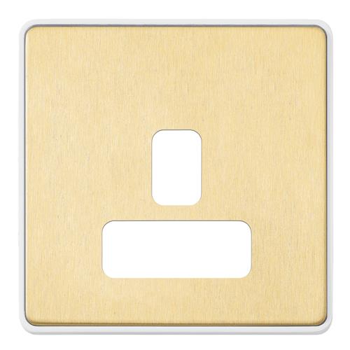 1G 13A DUAL EARTH SOCKET FRONTPLATE