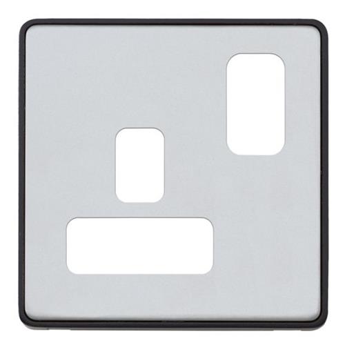 DIM F/PL 1G 13A SWD SOC BLK TR SAT-STEEL