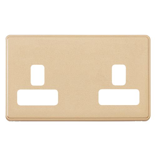 2G 13A DUAL EARTH SOCKET FRONTPLATE