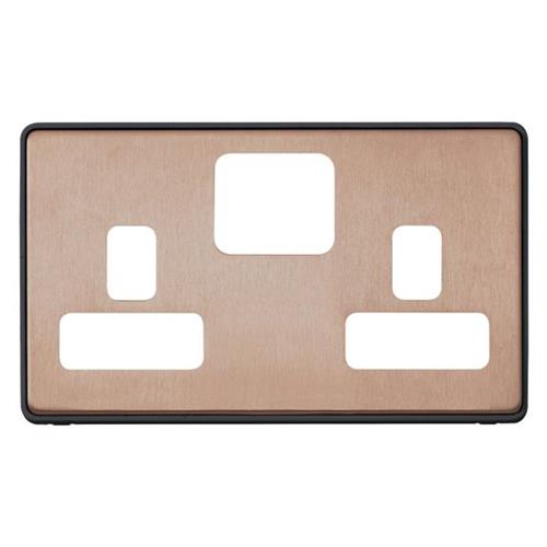 DIM F/PL 2G 13A SWD SOC BLK TR BRONZE