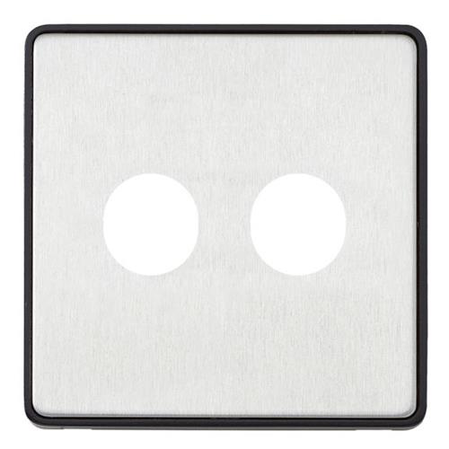 1G DOUBLE DIMMER FRONTPLATE