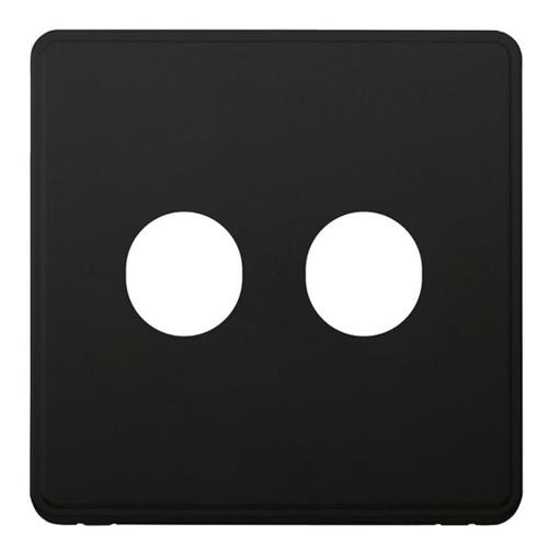 1G DOUBLE DIMMER FRONTPLATE