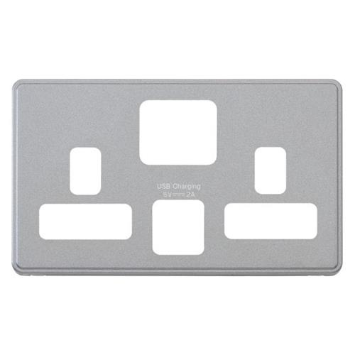 2G 13A USB SWITCH SOCKET FRONTPLATE