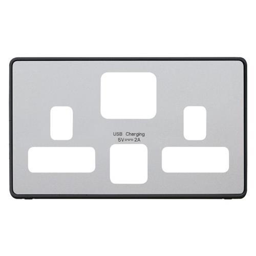 2G 13A USB SWITCH SOCKET FRONTPLATE
