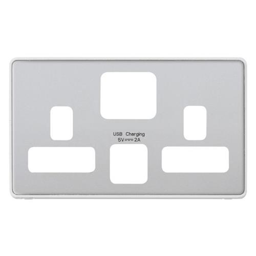 2G 13A USB SWITCH SOCKET FRONTPLATE