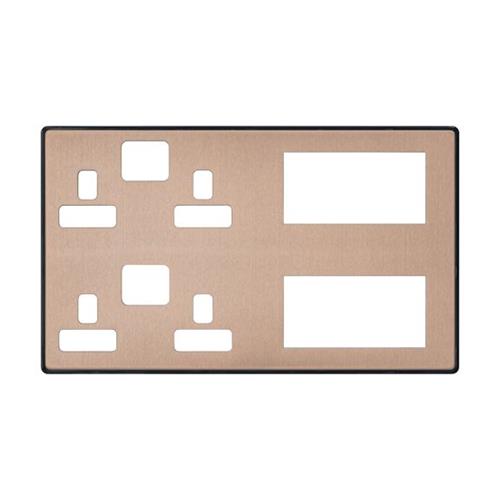 4G DP SWITCHSOCKET 8 MOD EURO FRONTPLATE