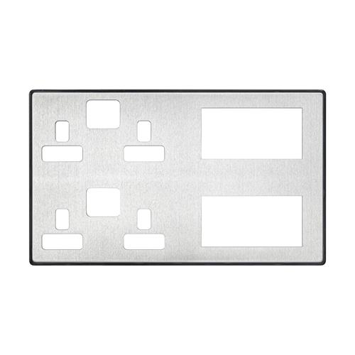 4G DP SWITCHSOCKET 8 MOD EURO FRONTPLATE