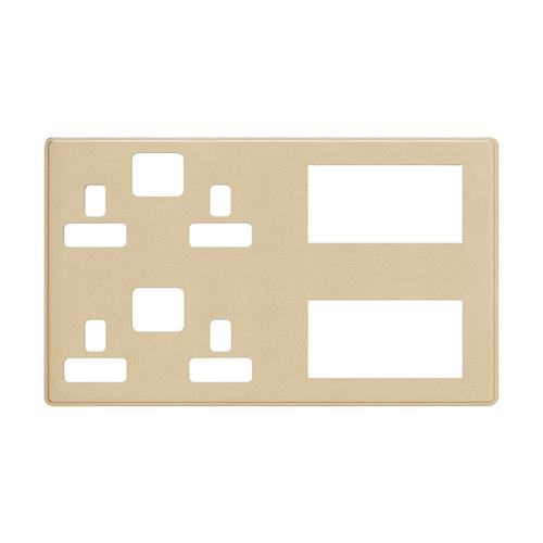 4G DP SWITCHSOCKET 8 MOD EURO FRONTPLATE