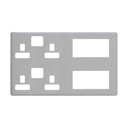 4G DP SWITCHSOCKET 8 MOD EURO FRONTPLATE