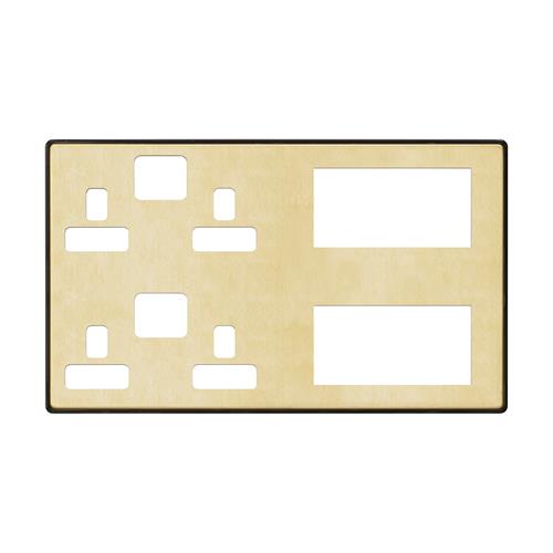 4G DP SWITCHSOCKET 8 MOD EURO FRONTPLATE