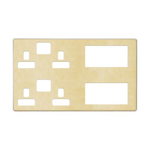 4G DP SWITCHSOCKET 8 MOD EURO FRONTPLATE