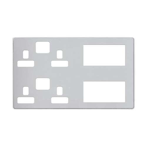 4G DP SWITCHSOCKET 8 MOD EURO FRONTPLATE