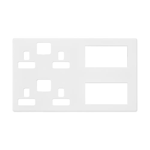 4G DP SWITCHSOCKET 8 MOD EURO FRONTPLATE