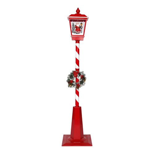 LANTERN SNOWING SANTA ADAPTOR-40X40X180C